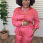 Pink Satin Pants Set