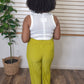 Pleated Pants Mustard Olive