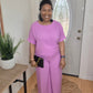 Mauve Woven Set