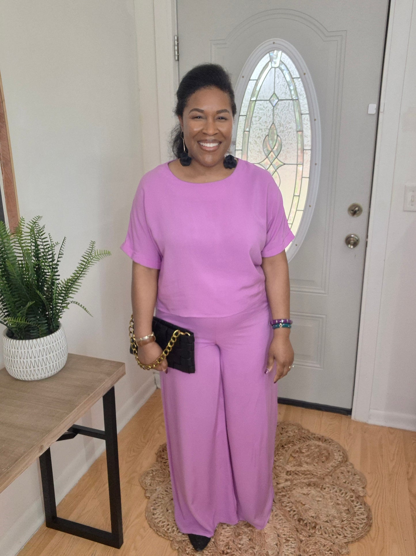 Mauve Woven Set