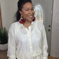 Cream Pleated Set
