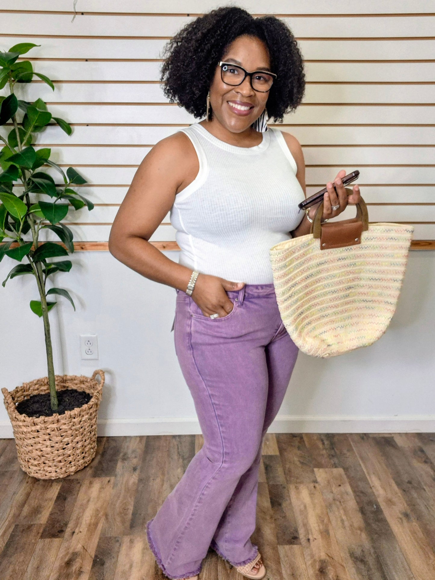 Purple Flare Jeans