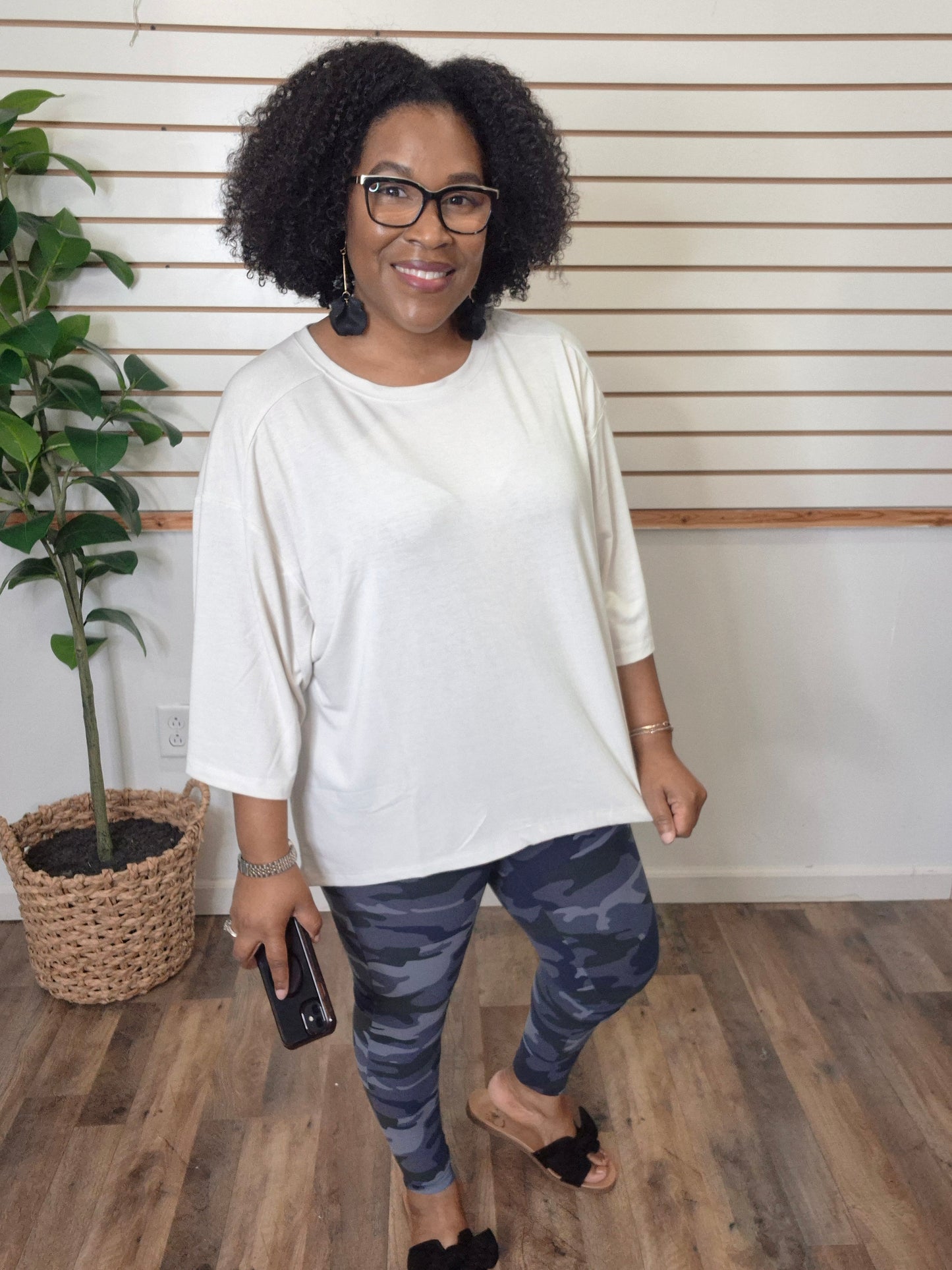 Navy Camo Legging