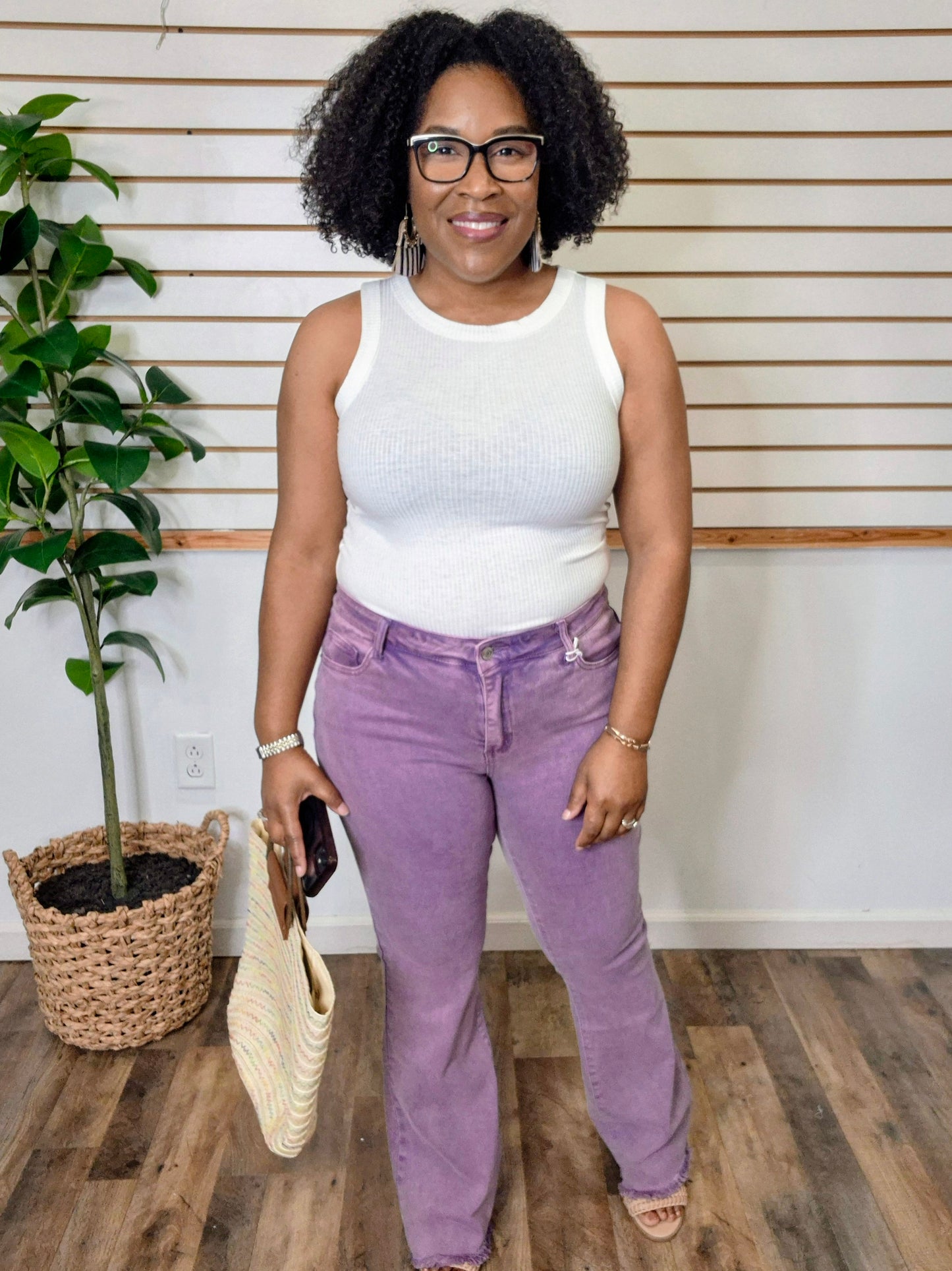 Purple Flare Jeans