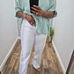 Frayed White Jeans
