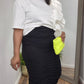 Black Ruched Skirt