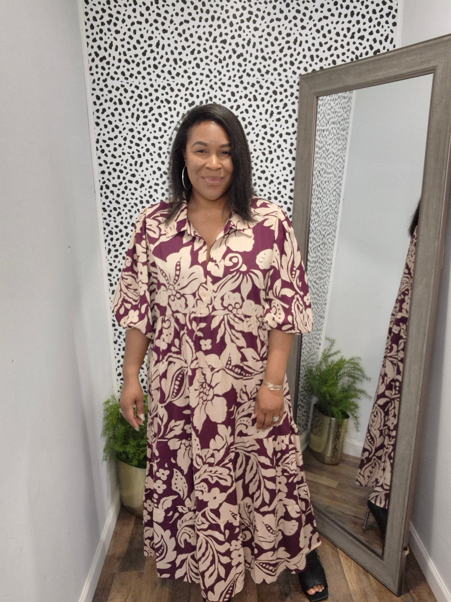 Floral Print Midi