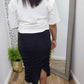 Black Ruched Skirt