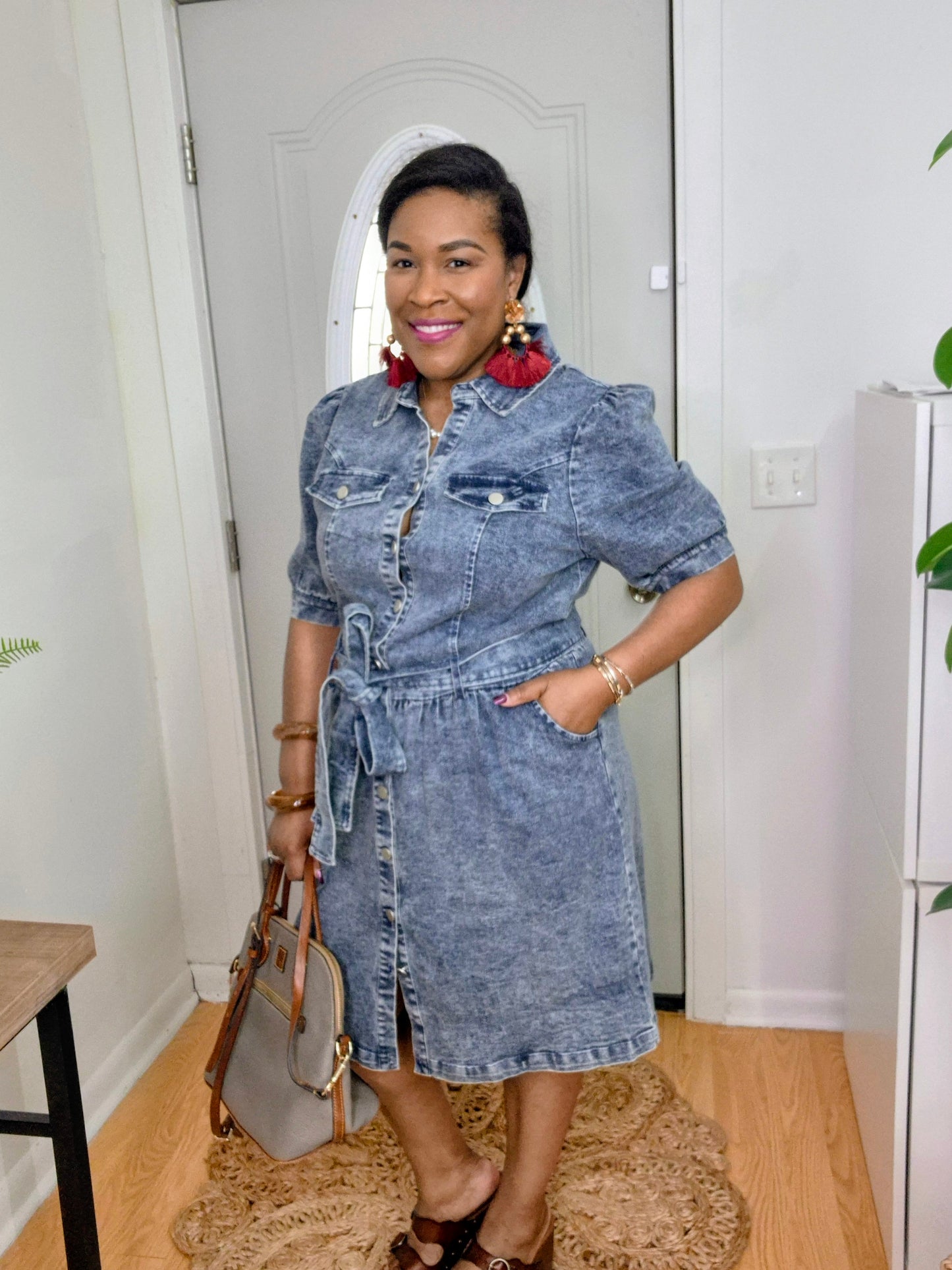 Denim Button Down Dress