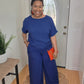 Navy Woven Set