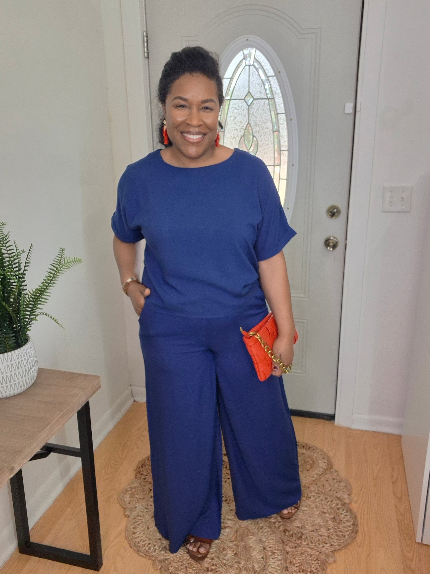 Navy Woven Set