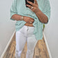 Frayed White Jeans