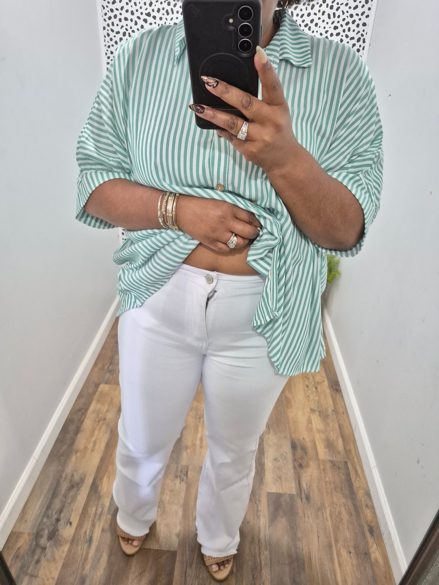 Frayed White Jeans