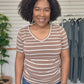Mocha V-Neck Top