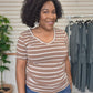 Mocha V-Neck Top