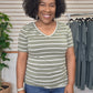 Light Olive V-Neck Top
