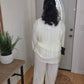 Cream Pleated Set