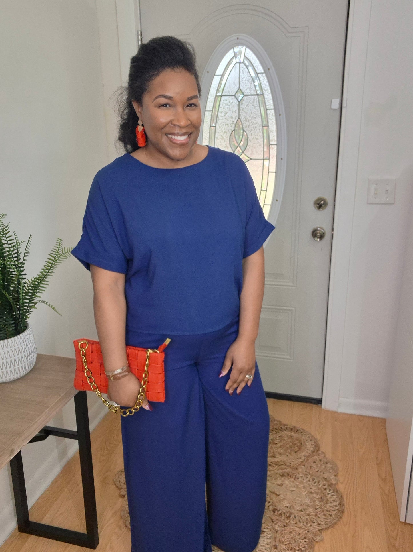 Navy Woven Set