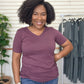 Plum V-Neck Top