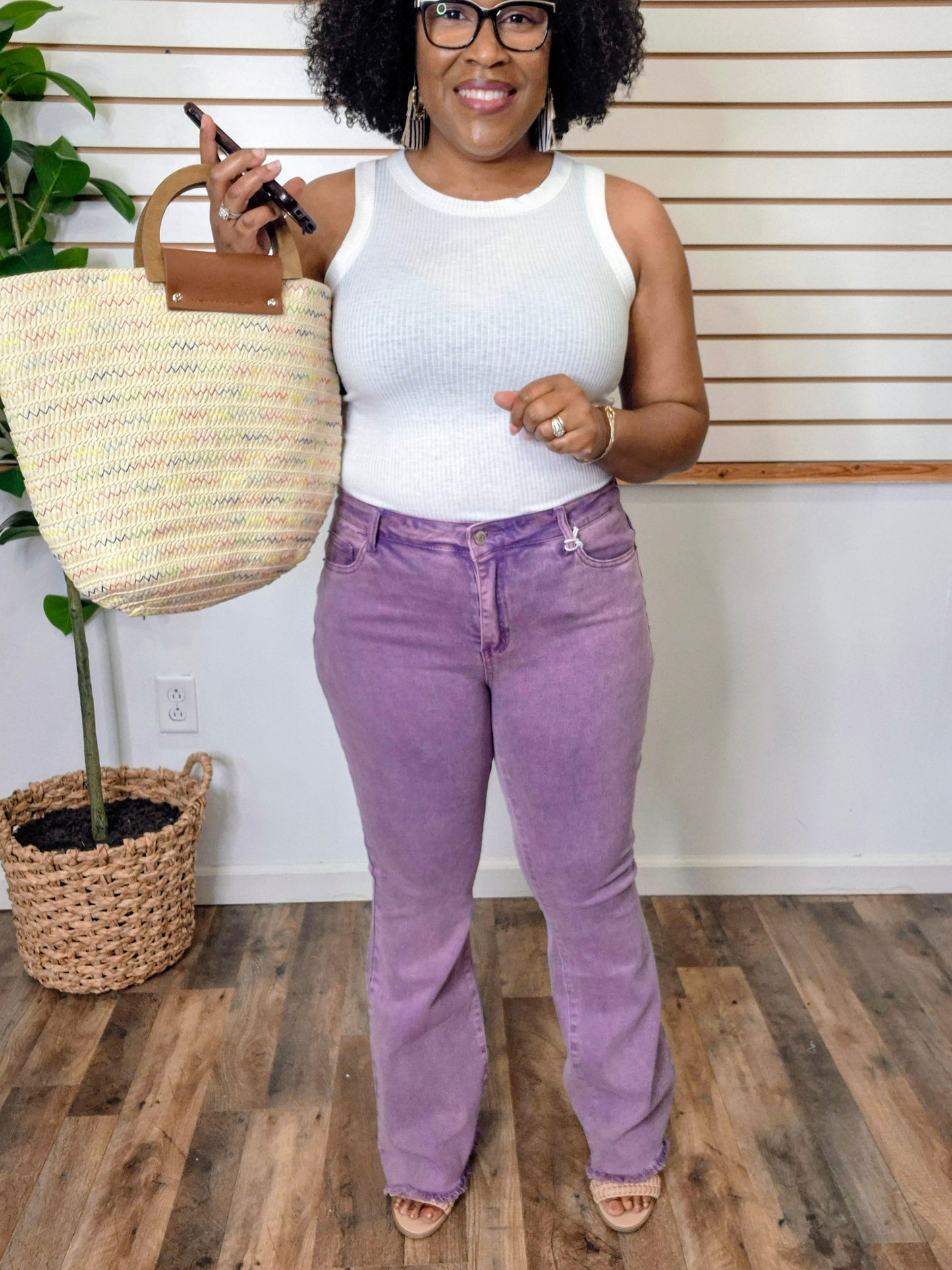 Purple Flare Jeans