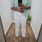 Frayed White Jeans