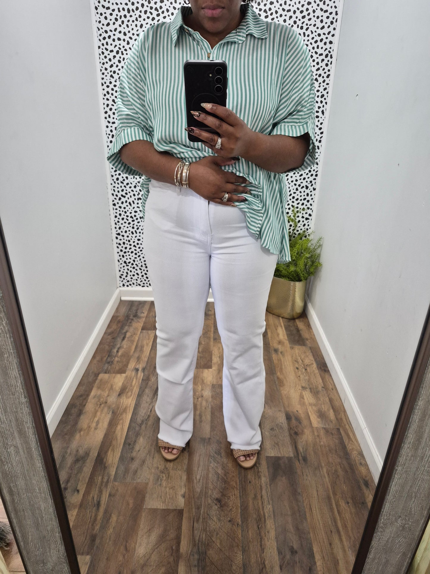 Frayed White Jeans