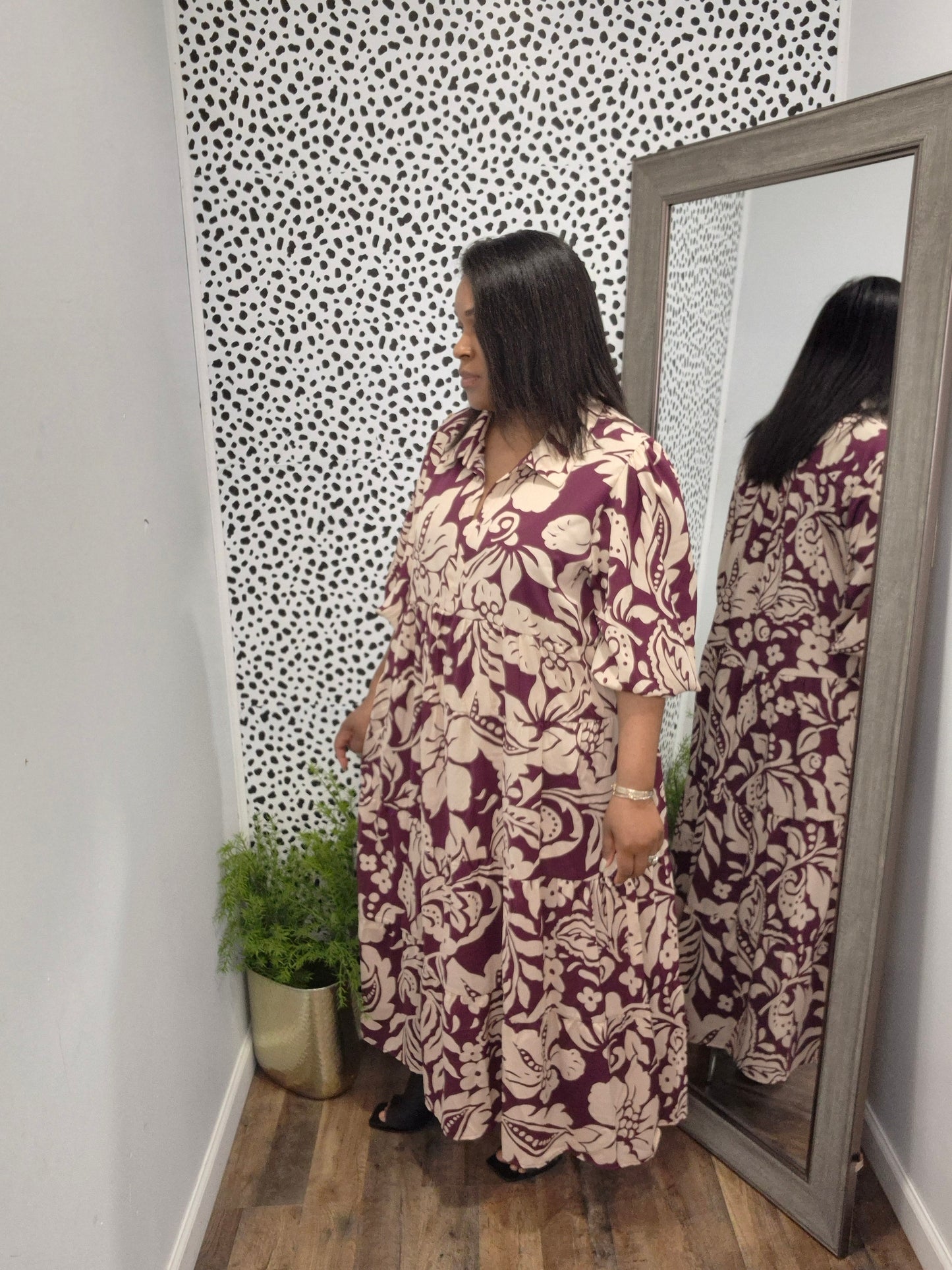 Floral Print Midi