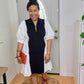 Puff Sleeve Midi Dress