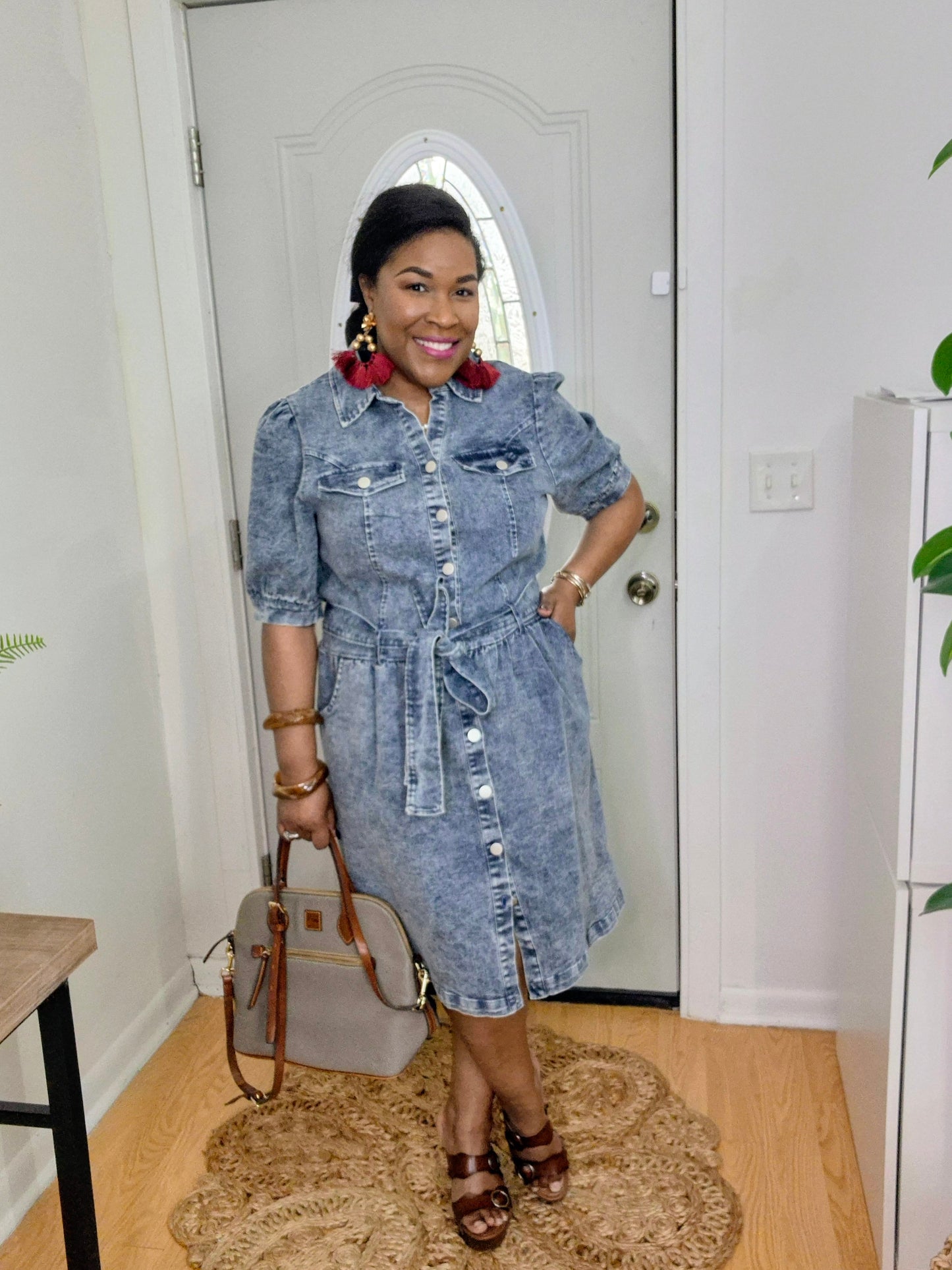 Denim Button Down Dress