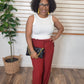Pleated Pants Burgundy
