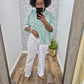 Frayed White Jeans