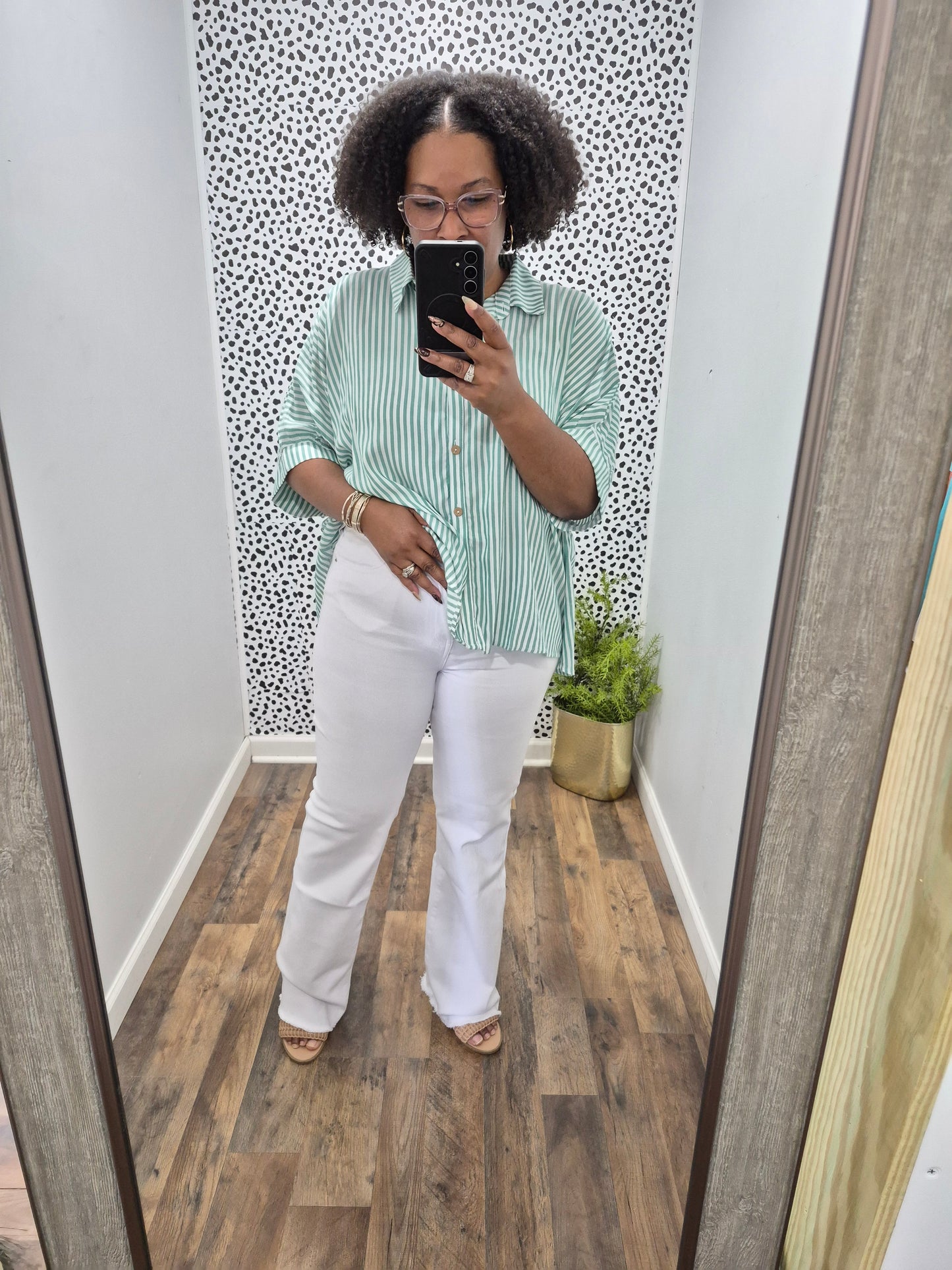 Frayed White Jeans