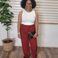 Pleated Pants Burgundy