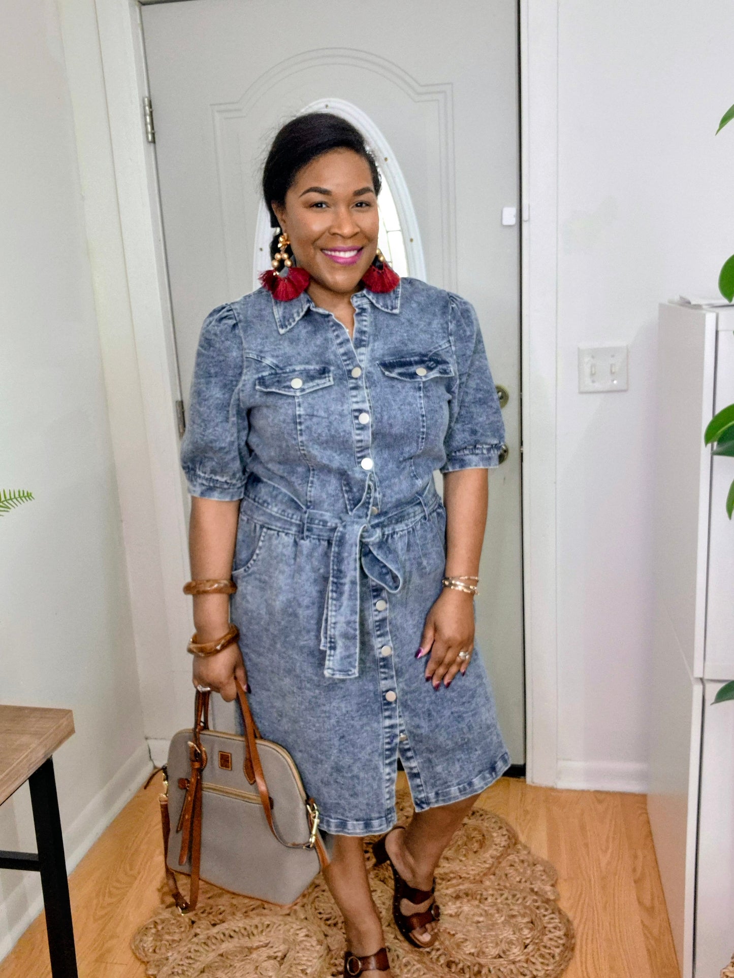 Denim Button Down Dress