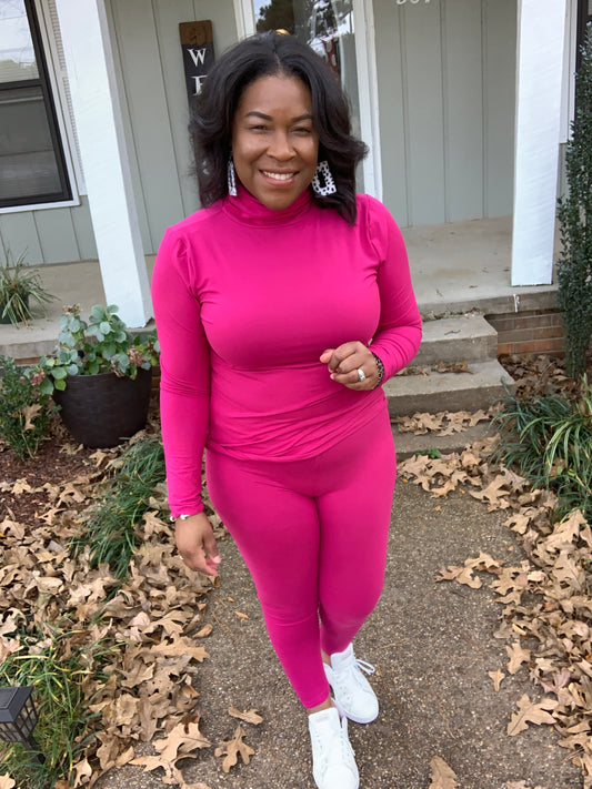 Mock Neck Top Set