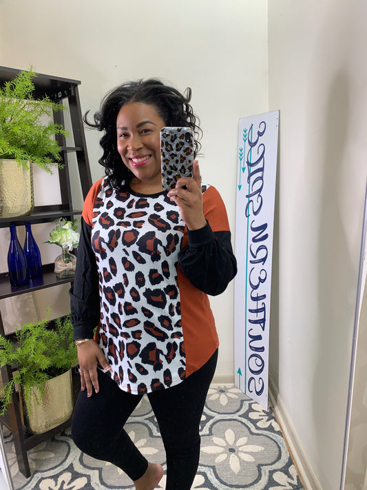 Leopard Bubble Sleeve