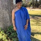 Royal One Shoulder Maxi Dress