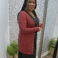 Rust Snap Sweater Cardigan