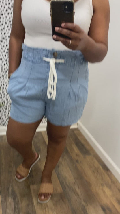 Chambray Shorts