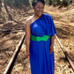 Royal One Shoulder Maxi Dress