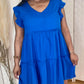 Ruffle Sleeve Mini Dress