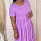 Lavender Tiered Midi Dress