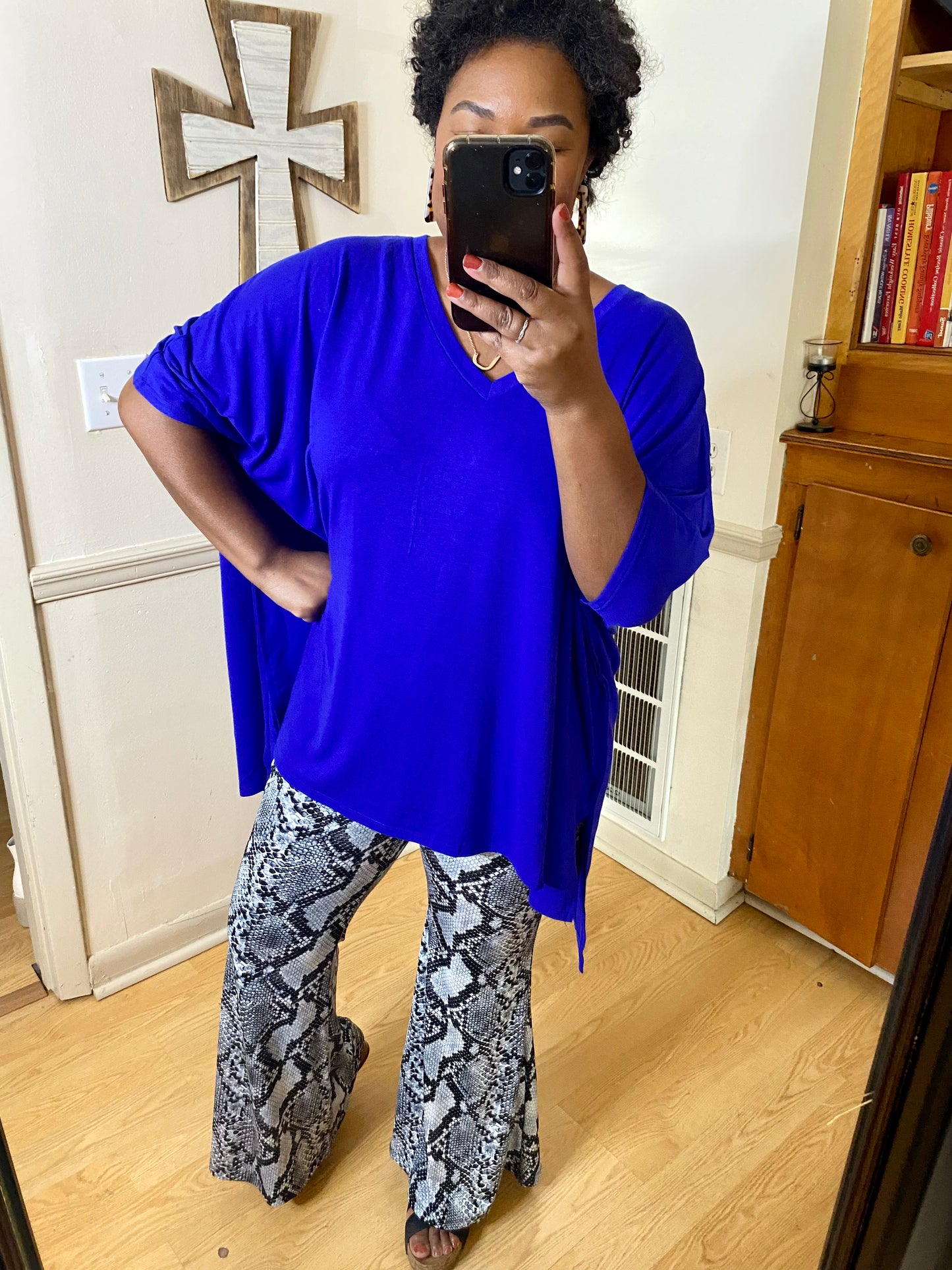 Bright Blue Poncho