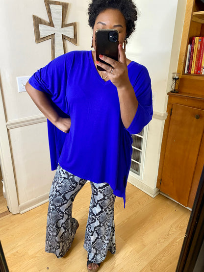 Bright Blue Poncho
