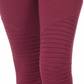 Burgundy Moto Leggings