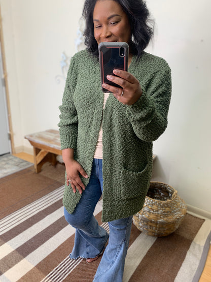 Popcorn Cardigan Sweater