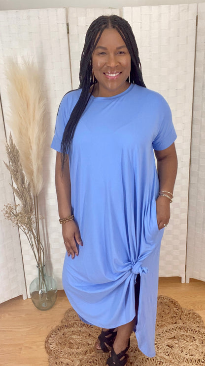 Spring Blue Maxi Dress