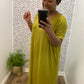 Olive Side Slit Maxi Dress