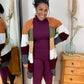 Multi Color Block Open  Duster Cardigan