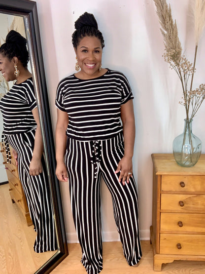 Striped Jumpsuit